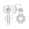 Absperrklappe Typ: 6833 Sphäroguss/Edelstahl Zentrisch Schneckengetriebe LUG Typ